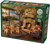 Cobble Hill puzzle Lakeside Cabin - 1000 pièces puzzle nature-2