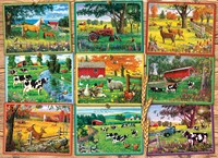 Cobble Hill legpuzzel boerderijkaarten - 1000 stukjes puzzelspel