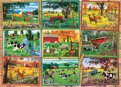 Cobble Hill legpuzzel boerderijkaarten - 1000 stukjes puzzelspel