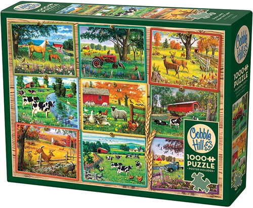 Cobble Hill legpuzzel boerderijkaarten - 1000 stukjes puzzelspel-2