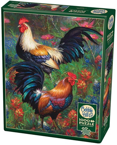Cobble Hill legpuzzel - 1000 stukjes - Roosters puzzel voor volwassenen-2