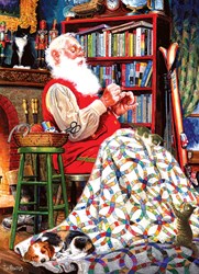 Cobble Hill puzzle de Noël - Santa's Quilt puzzle 1000 pièces