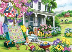 Cobble Hill puzzle fleurs et animaux - puzzle 500 pièces