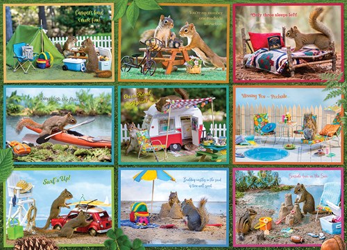 Cobble Hill legpuzzel eekhoorns op vakantie 1000 stukjes dieren