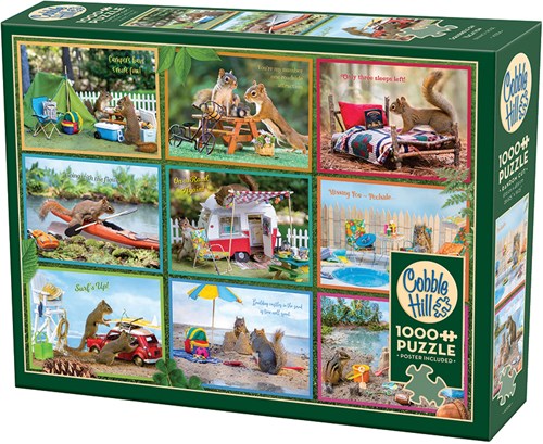 Cobble Hill legpuzzel eekhoorns op vakantie 1000 stukjes dieren-2