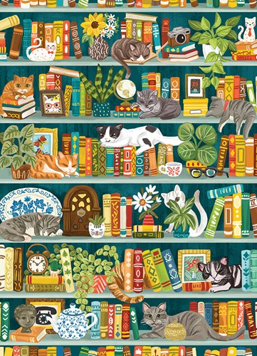 Cobble Hill puzzle chats étagère à livres 1000 pièces puzzle