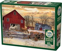 Cobble Hill puzzle 1000 pièces hiver à la ferme rustique-2