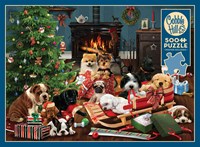 Cobble Hill puzzle chiens de Noël 500 pièces - Puzzle XXL Pieces-2