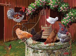 Cobble Hill puzzle animaux pièces XXL The Chickens are Well 275 pièces