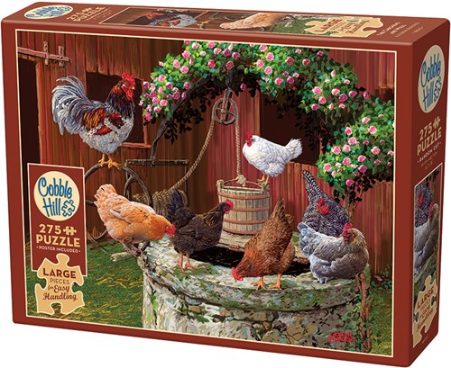 Cobble Hill puzzle animaux pièces XXL The Chickens are Well 275 pièces-2