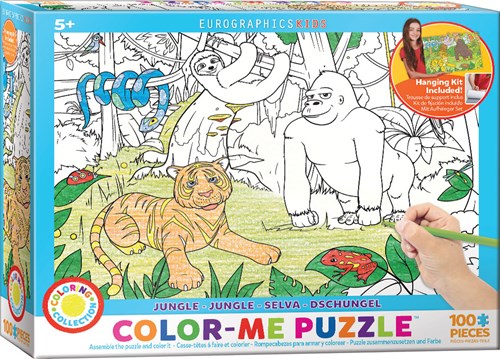 Eurographics puzzel Color Me - Jungle - 100 stukjes - educatief speelgoed