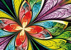 Yazz puzzle Colorful Flower - 1000 pièces jouet coloré
