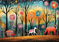 Yazz puzzel Colorful Forest - 1000 stukjes legpuzzel