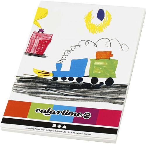 Creativ Company tekenblok A4 wit 120gr 50 vellen papier