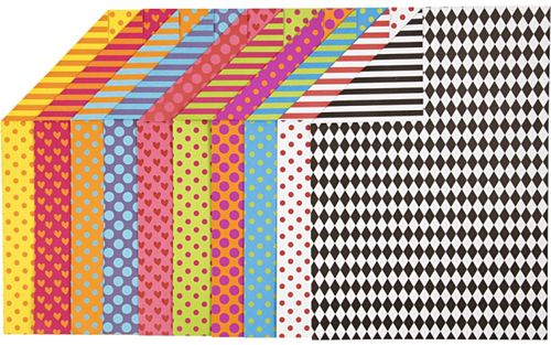 Creativ Company carton A4 imprimé 20 feuilles papier créatif multicolore
