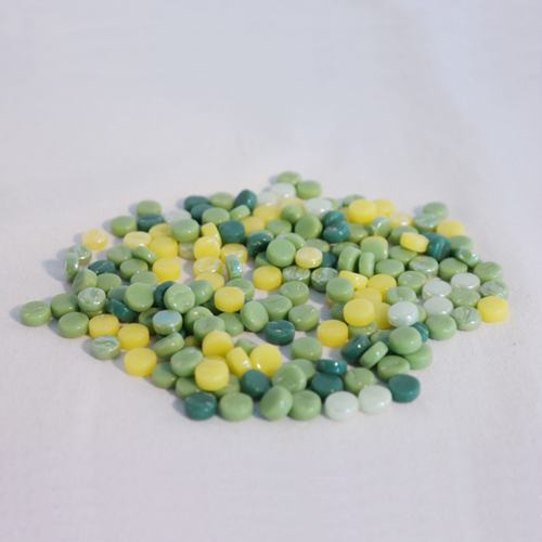 Colourful Mosaics speelset gerecycled glas dots Mix Apple Crisp 100gr