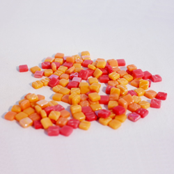Colourful Mosaics mozaïek tegels glas oranje mix 100 gram decoratie