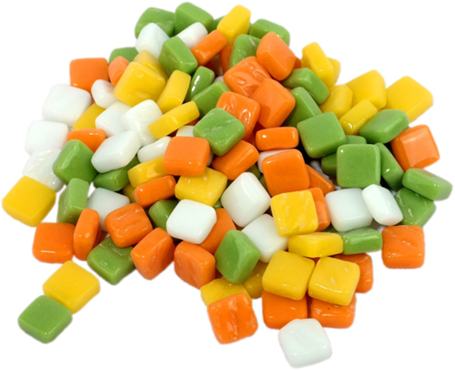 Colourful Mosaics mozaïek steentjes gerecycled glas voorjaar mix 100 gr
