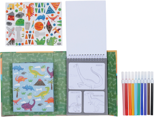 Tiger Tribe set de coloriage - livre de coloriage dinosaure et kit d'activités pour enfants