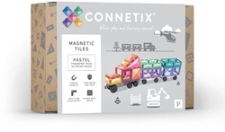 Connetix Magnetische Tegels Transport Set Pastel 50 Stuks