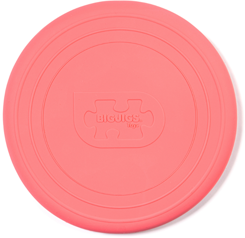 BigJigs speelgoed koraalroze opvouwbare flyer frisbee siliconen