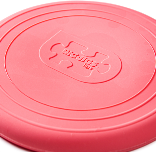 BigJigs speelgoed koraalroze opvouwbare flyer frisbee siliconen-2