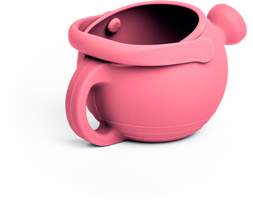 Bigjigs arrosoir en silicone - Jouet corail rose pour extérieur et eau-2