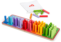 BigJigs educatief speelgoed - kleurrijke telstokjes houten spel-3