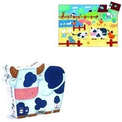 Djeco silhouetpuzzels The cows on the farm - 24 stukjes