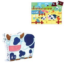 Djeco silhouetpuzzels The cows on the farm - 24 stukjes