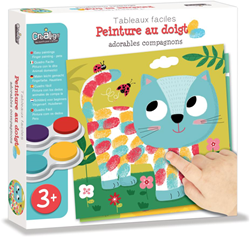 Crealign peinture au doigt animaux coffret créatif - peindre avec pochoirs