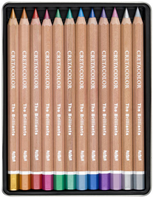 Cretacolor kleurpotloden metallic set - 12 kleuren in metalen doos
