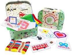 Buttonbag kit de broderie point de croix - set créatif pour enfants