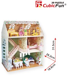 Cubic Fun 3D puzzel - Dreamy Dollhouse - Schwierigkeit: 4/8 - 160 stukjes
