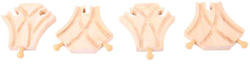 Bigjigs Rails Korte Bocht - 4 stuks