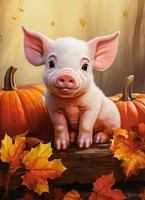 Castorland Süßes Schweinchen im Herbst - 300 Teile