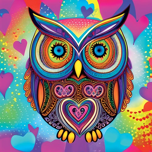Yazz puzzel Cute Owl - legpuzzel 1023 stukjes multicolor