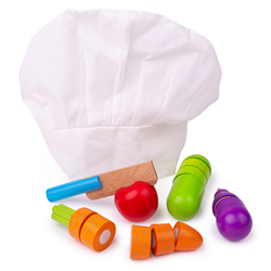 Bigjigs Snijset Groente Met Koksmuts