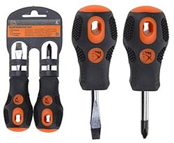 FX Tools schroevendraaierset 2-delig gereedschap set kunststof handgreep