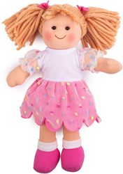 BigJigs pop Darcie - zachte babypop 28cm voor kinderen