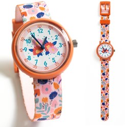 Djeco kinderhorloge Flowers - educatief kwartshorloge met bloemen