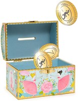 Djeco spaarpot Ballerina - kleurrijke kinderspaarpot met hangslot-2