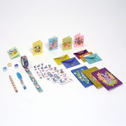Djeco coffret d'écriture Elodie mini - set de papeterie créatif pour enfants