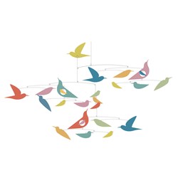 Djeco baby mobiel kleurrijke vogels - FSC papier en karton
