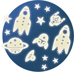 Djeco Glow in the Dark muurstickers Space mission - Ruimte decoratie