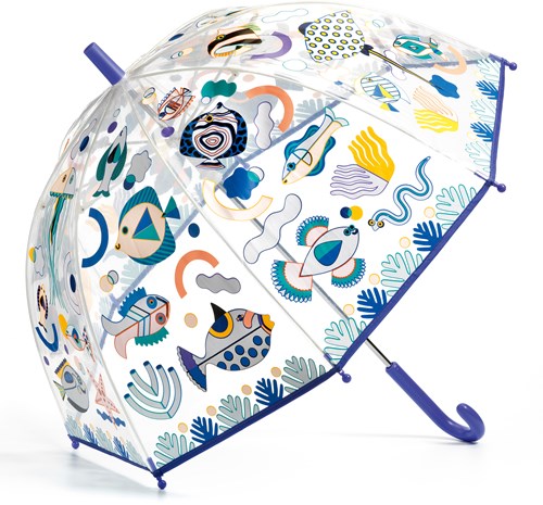 Djeco parapluie Fishes - parapluie enfant poissons changeant de couleur