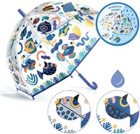 Djeco parapluie Fishes - parapluie enfant poissons changeant de couleur-3