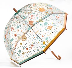 Djeco parapluie Little flowers - parapluie transparent à fleurs pour adultes