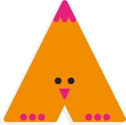 Djeco letter A - Houten dierenletter grafisch ontwerp