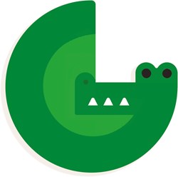 Djeco houten letter G - grafisch dierenontwerp kinderkamer decoratie